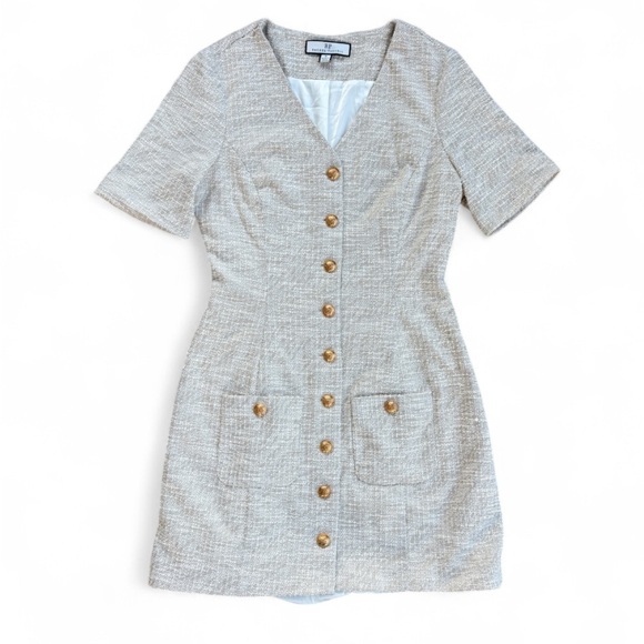 Rachel Parcell Cream Button-Front Mini Dress - Picture 2 of 7